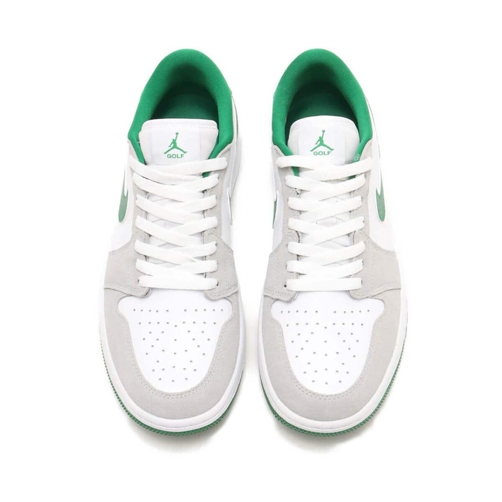 NIKE AIR JORDAN 1 Low G Golf Shoes Green gray white 8 men